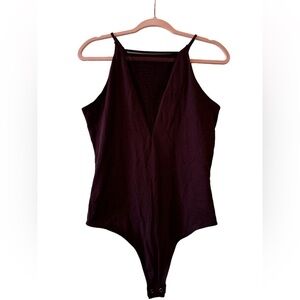 Express Double V Mesh Insert Bodysuit M